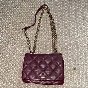 Kate Spade quilted burgundy cross body